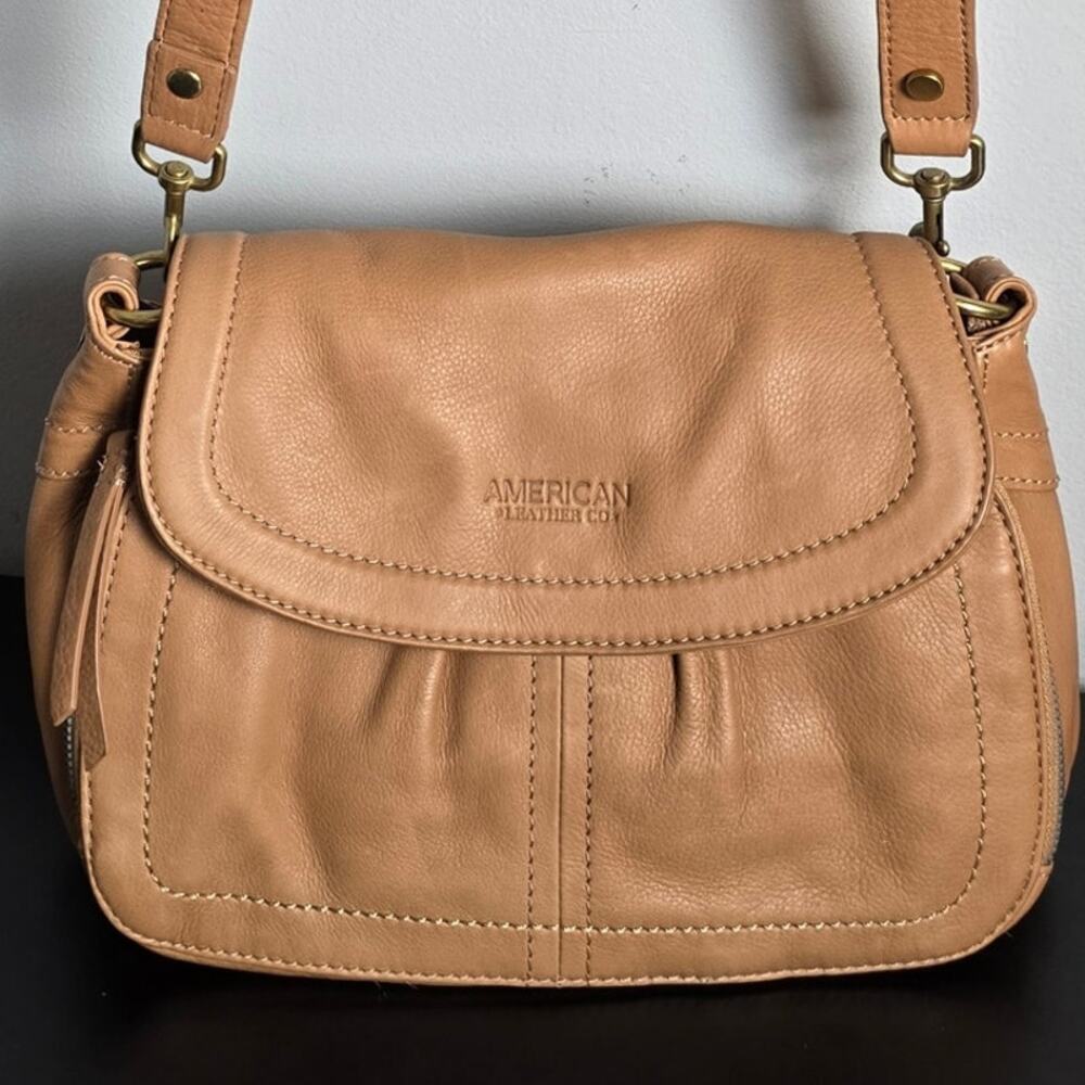 American Leather Co. Brown Soft Leather Crossbody Purse